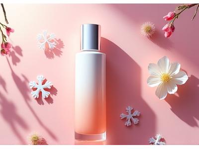 横浜の四季を表す花々と限定コスメのパッケージ